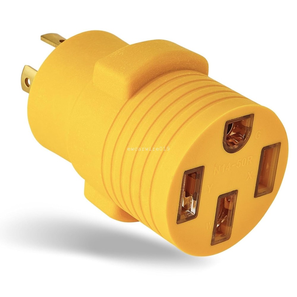 L14-30P to 14-50R RV Generator Plug Twist Lock 4 Prong Adapter for EV Camper