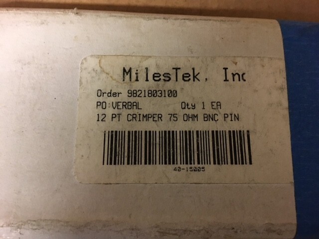 MilesTek coaxial cable crimpers and strippers, (3 different tools)
