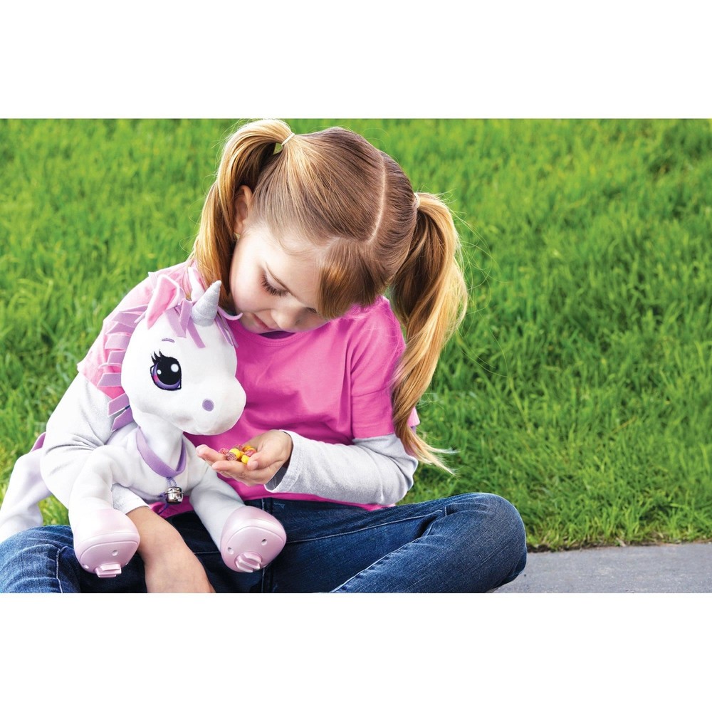 Peppy Pets Walking Unicorn White No Batteries Required Bouncing Pet Interactive