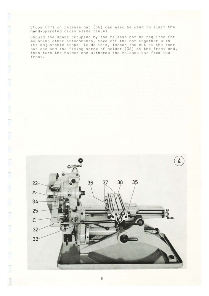1 Universal Machine Tool Operator Instruction Manual Fits Meyer & Burger UW1 UM3