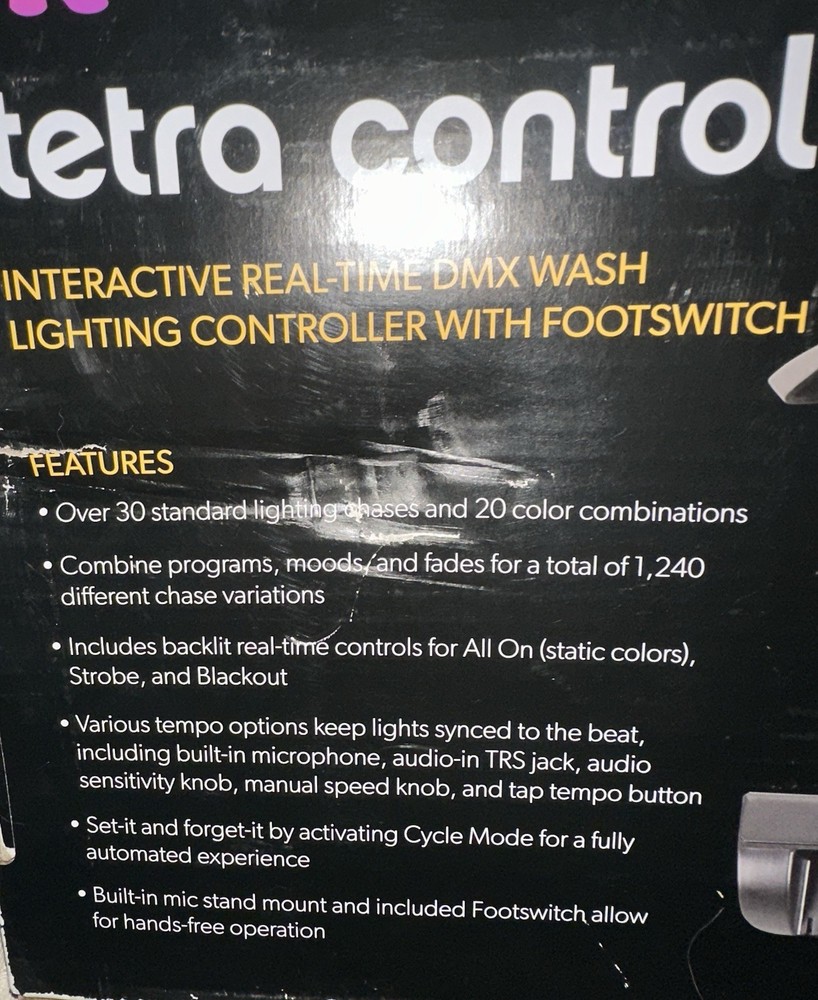 Venue Tetra Control Intuitive DMX Controller With Footswitch