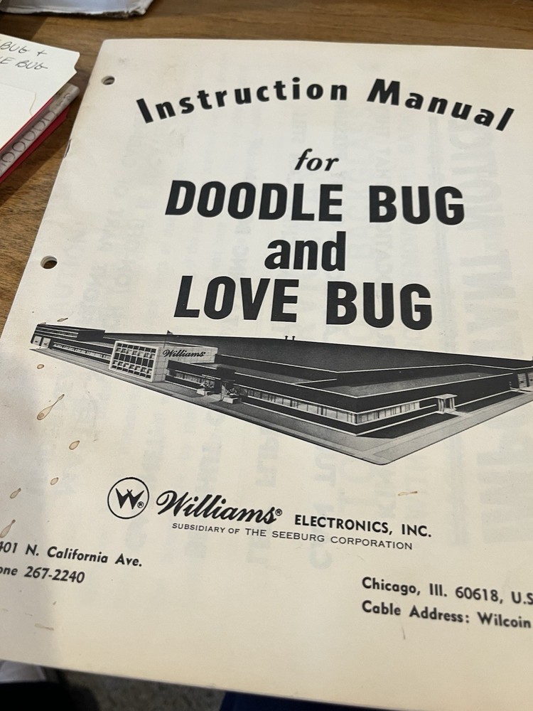 Doodle Bug & Love Bug Pinball Manual & Schematic