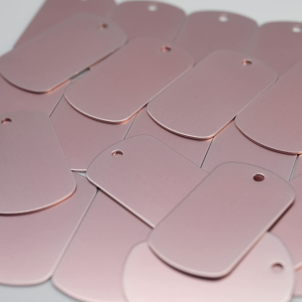 Aluminum Blank Tags Stamping Blanks 25 Pack Light Pink