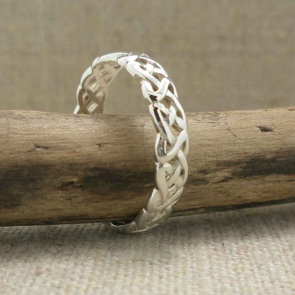 3 mm Sterling Silver Celtic Wedding Ring KEITH JACK various sizes Gift Boxed
