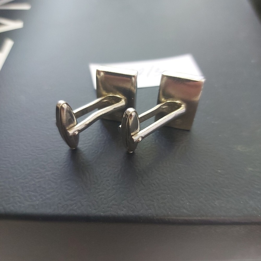 Vintage Cufflinks, Silver Tone Metal.