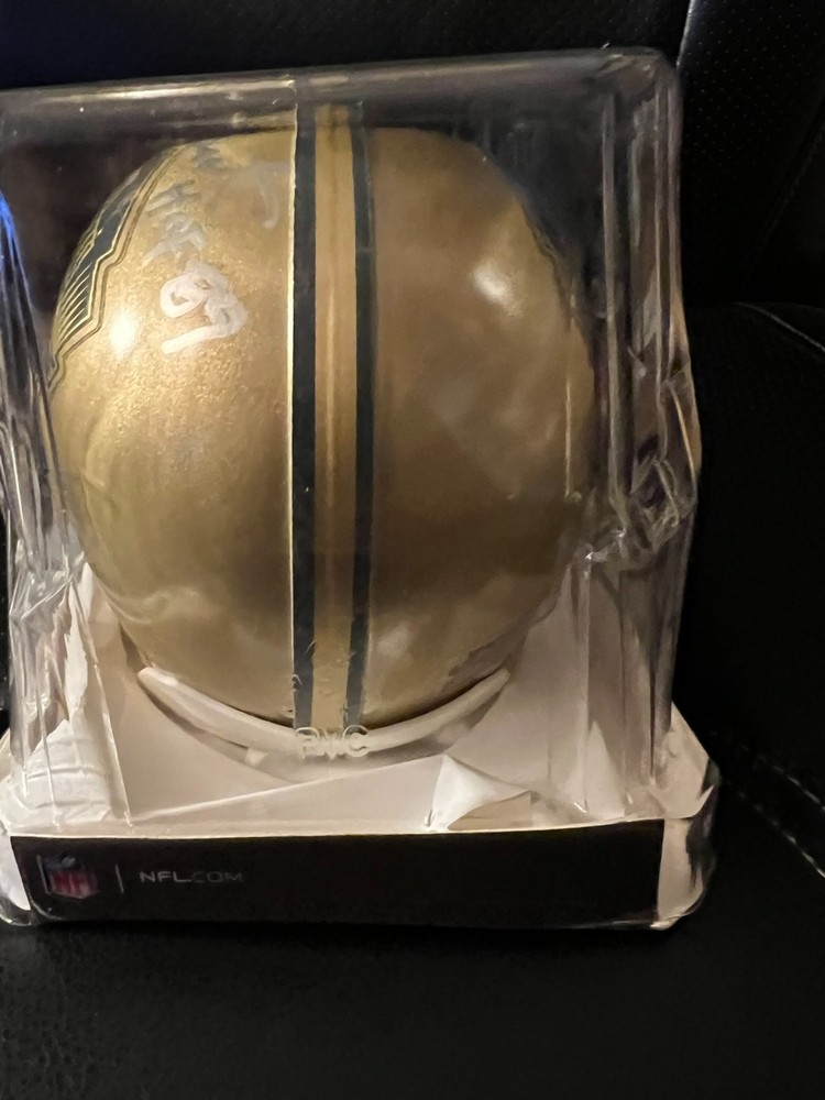 Mel Blount Signed Gold HOF Mini Helmet