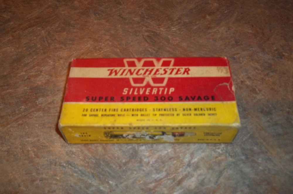 Vintage, Winchester, Empty, Ammo Box, 300 Savage Silver Tip