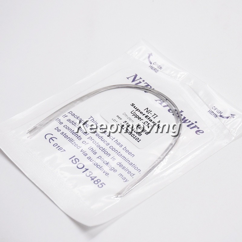 Dental Orthodontic Arch Wire Super Elastic Niti Round Rectangular Natural Form