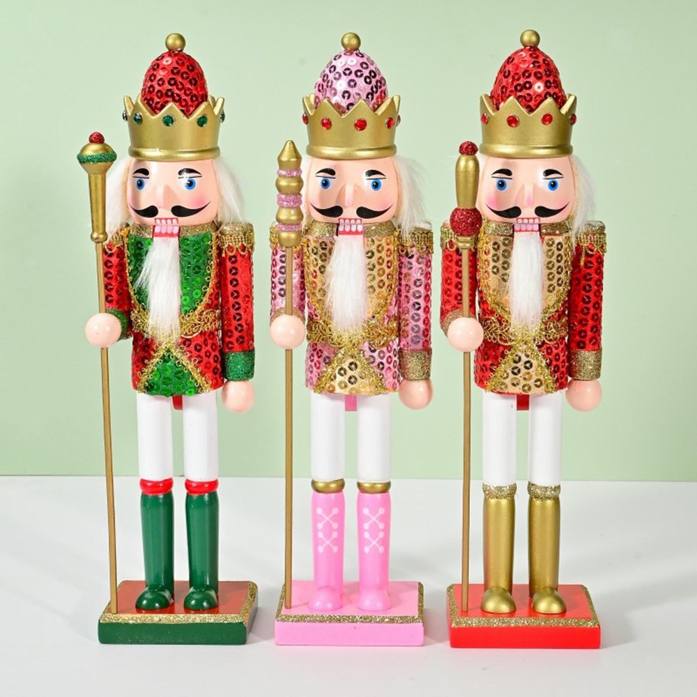 Christmas Nutcracker Wooden Nutcracker Decorative Nutcracker Figures for