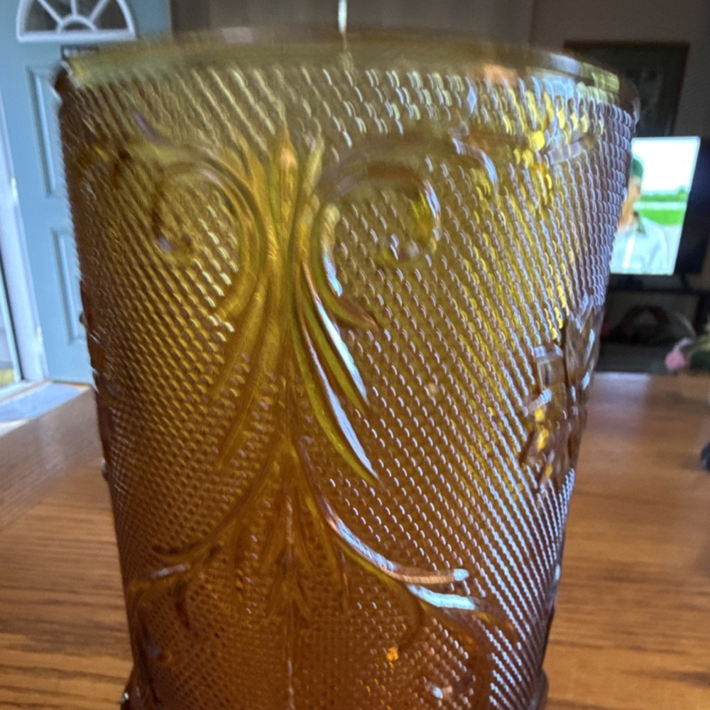 Indiana glass tiara pattern amber colored