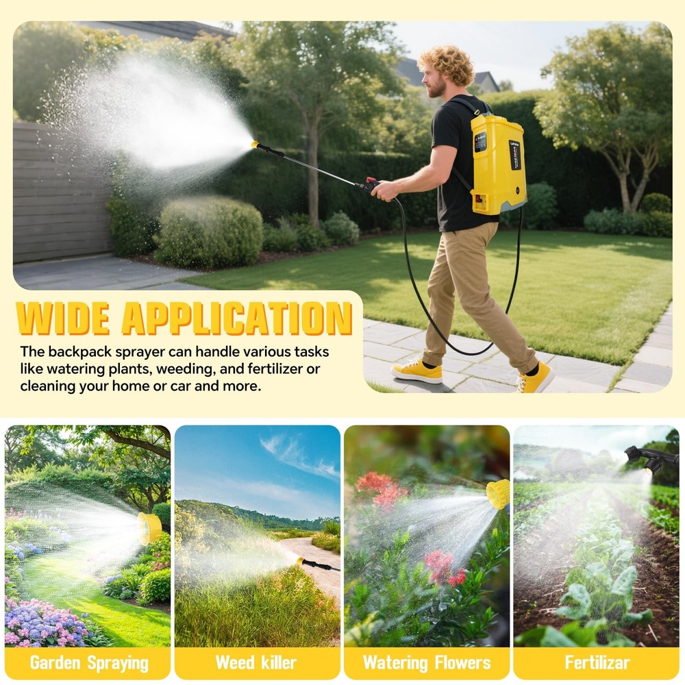 DeWalt 20V Backpack Sprayer 5.3 Gal 100 PSI