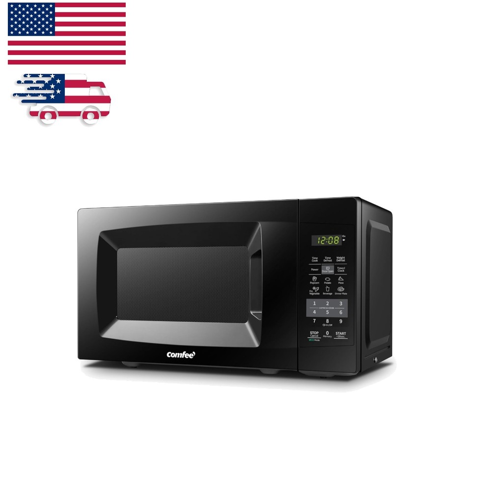 Energy Efficient Microwave Oven with ECO Mode, Timer Function & 10" Turntable