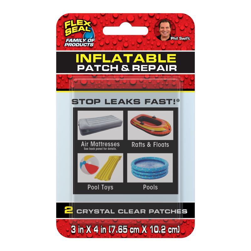 FLEX SEAL Stop Leaks Fast Inflatable Patch & Repair Kit PVC (2 pk)