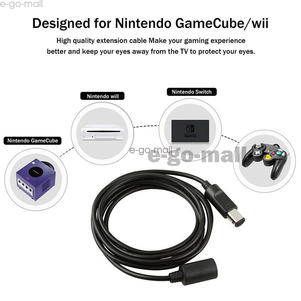 6FT /1.8m Extension Cables For Nintendo GameCube Wii Console Controller GC
