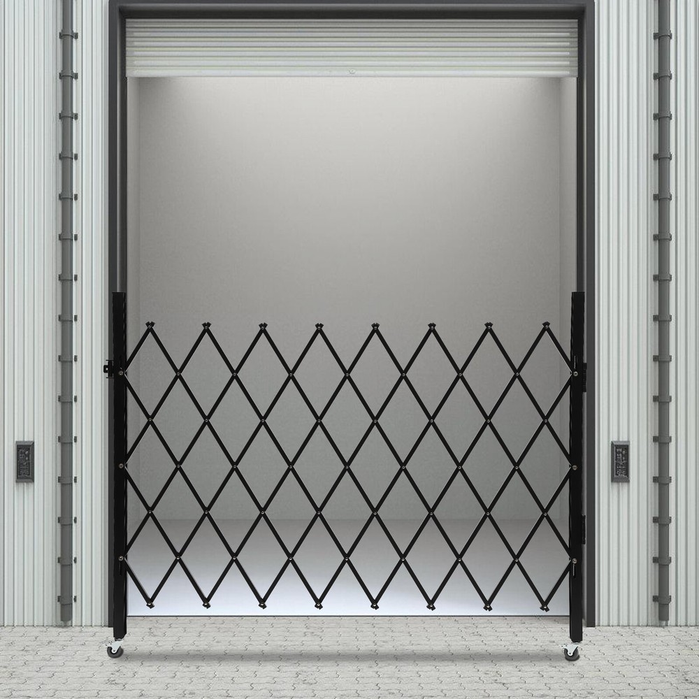 Single Folding Security Gate Rolling Barricade Gate Accordion Security Gate NEW