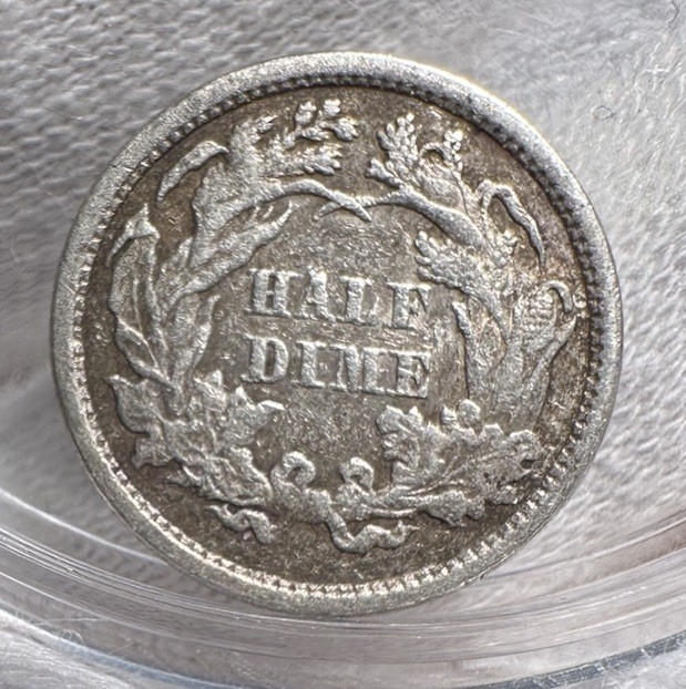 1872 Seated Half Dime