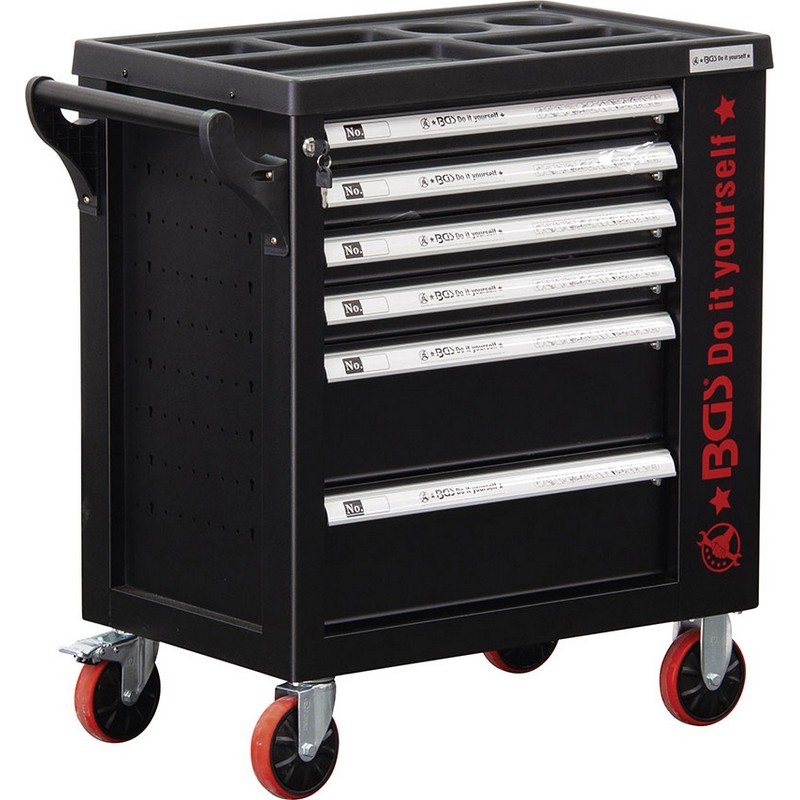 Cart With 6 Drawers, Side Cabinet, Empty - Code BGS6055-1 FBGS
