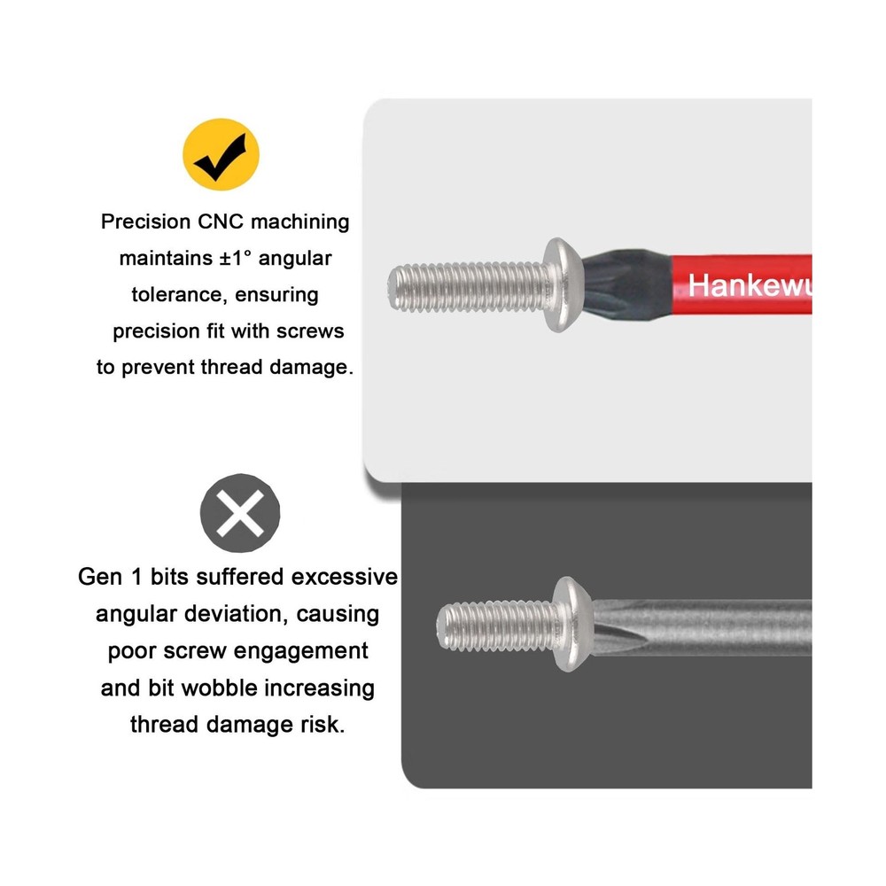 10 Pack Phillips Bits #2 impact Magnetic, Professional 2 Inch Phillips Head D...