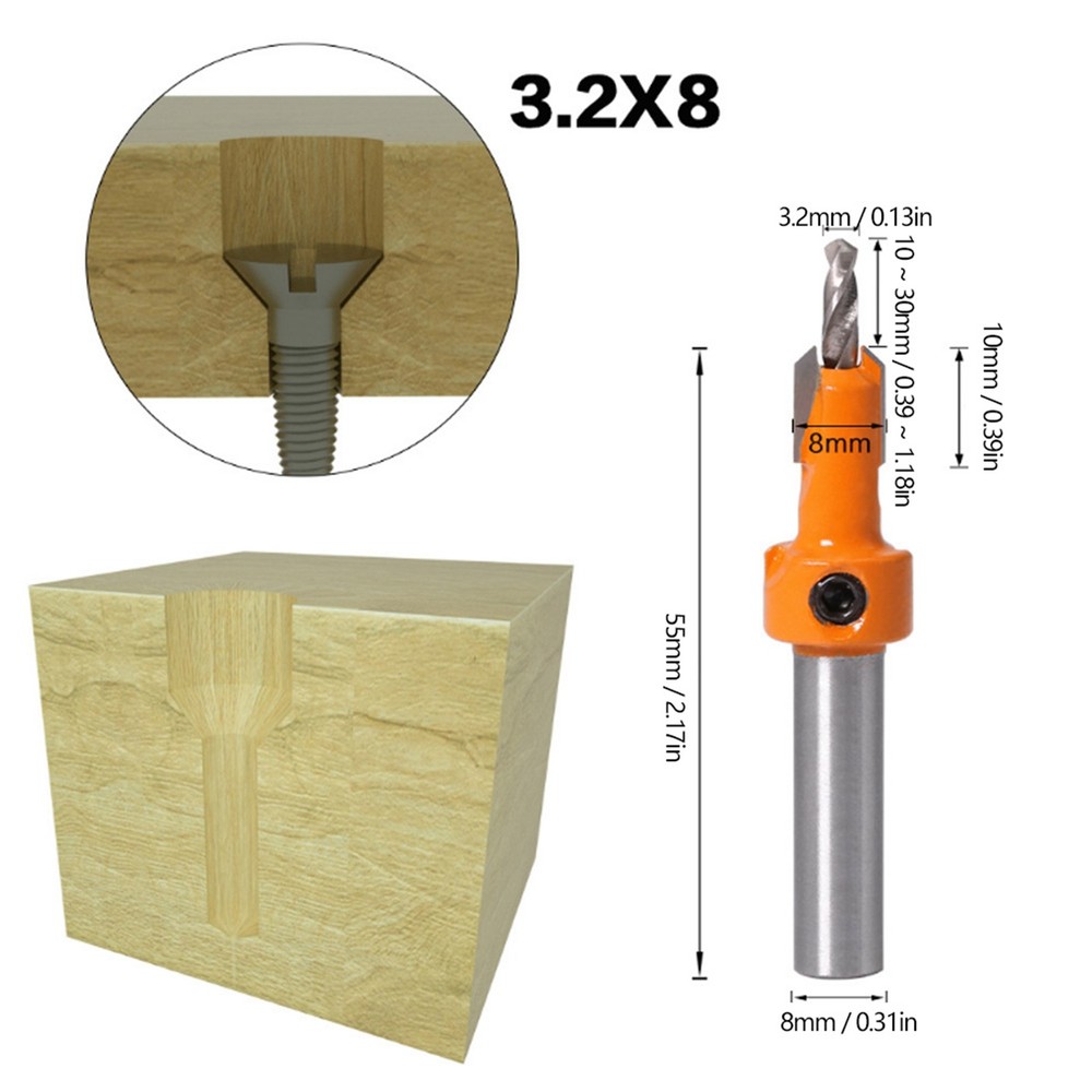 5PcsCountersink Drill Bit Woodworking Self Taping Drill Bit Carpentry Tool New