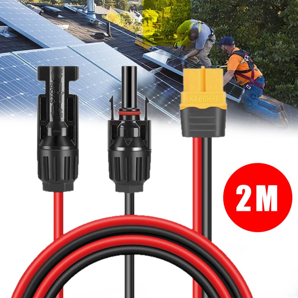 Solar Panel Plug To XT60 Female 12AWG Adapter Connecting Cable Power Wire