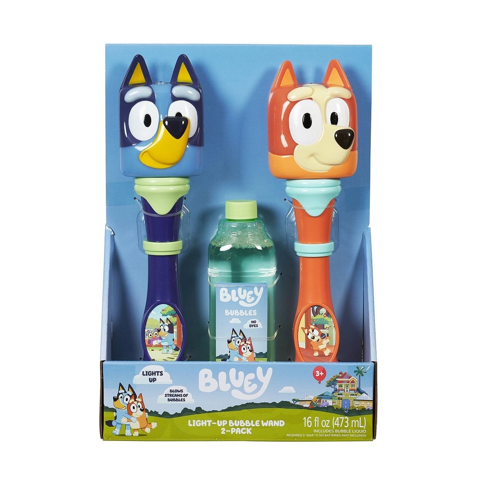 Little Kids Licensed Light-Up Bubble Wands 2 Pack with 16 oz Solution