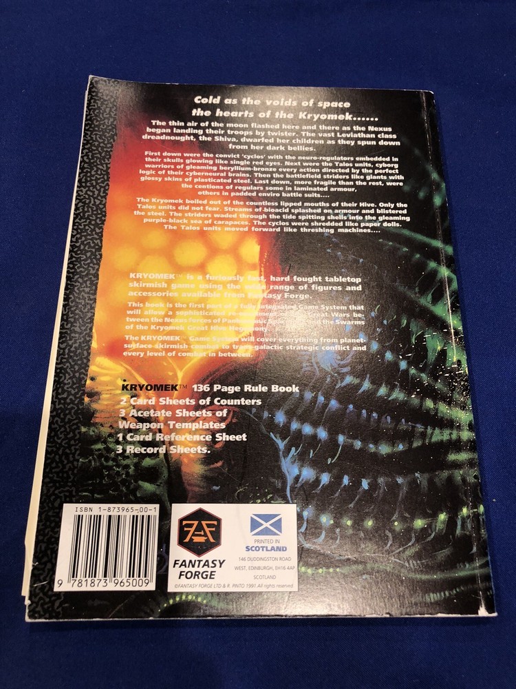 Kryomek - 25mm Science Fiction Skirmish Combat Game System Book