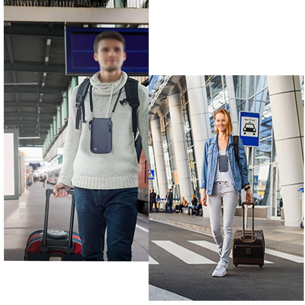 RFID Blocking Family Passport Holder, Multi-functional Travel Document Organizer