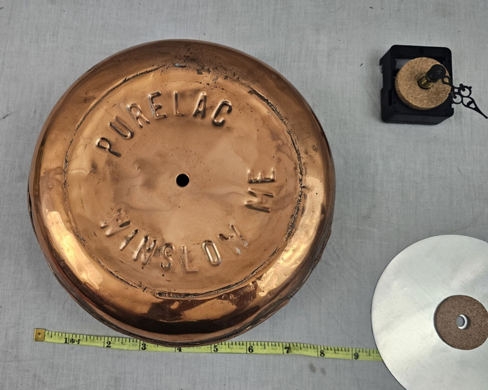 STEAMPUNK INDUSTRIAL SOLID COPPER CLOCK PURELAC WINSLOW ME