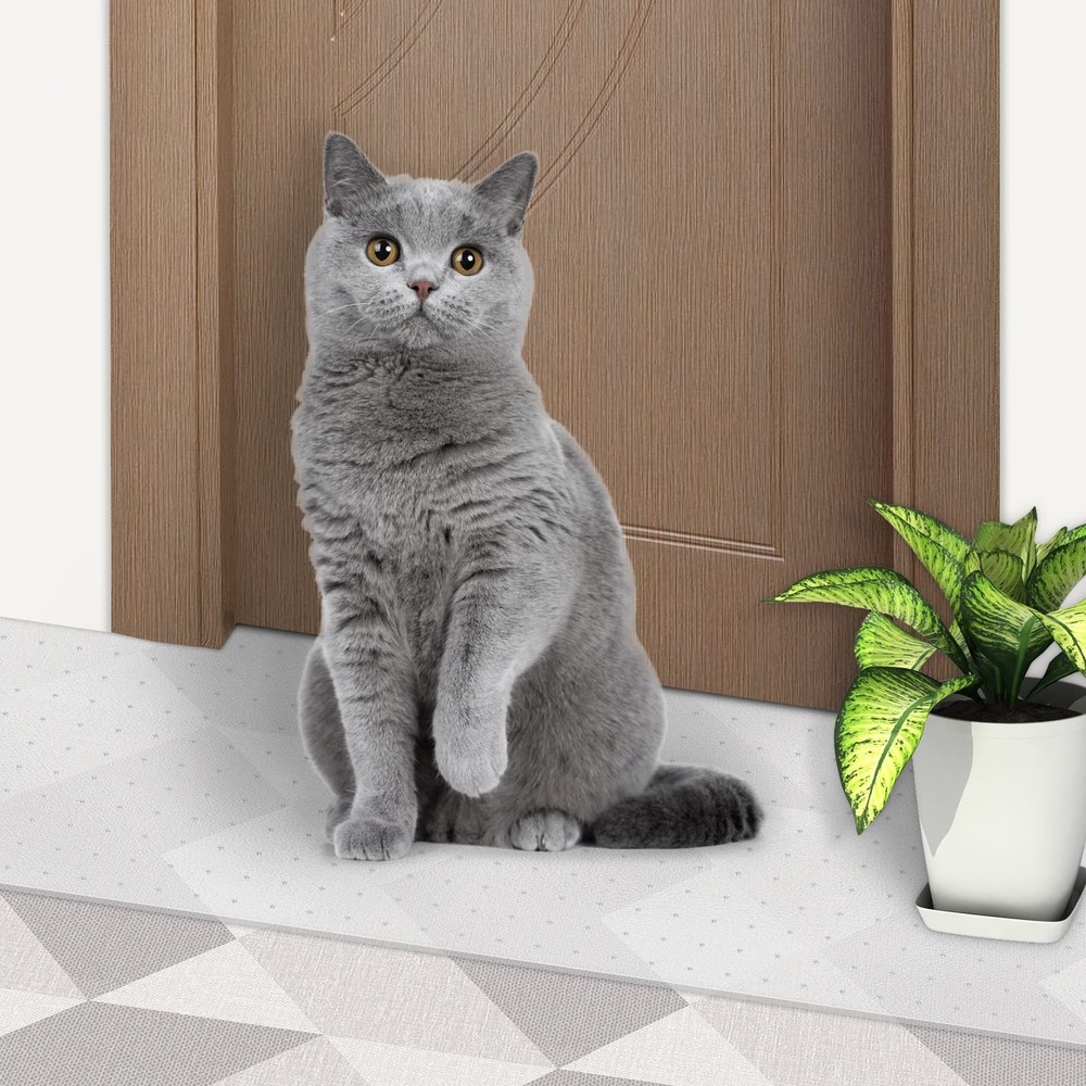 8.2ftx12.2inch Cat Carpet Protector Robust Plastic Pets Scratch Stopper for C...