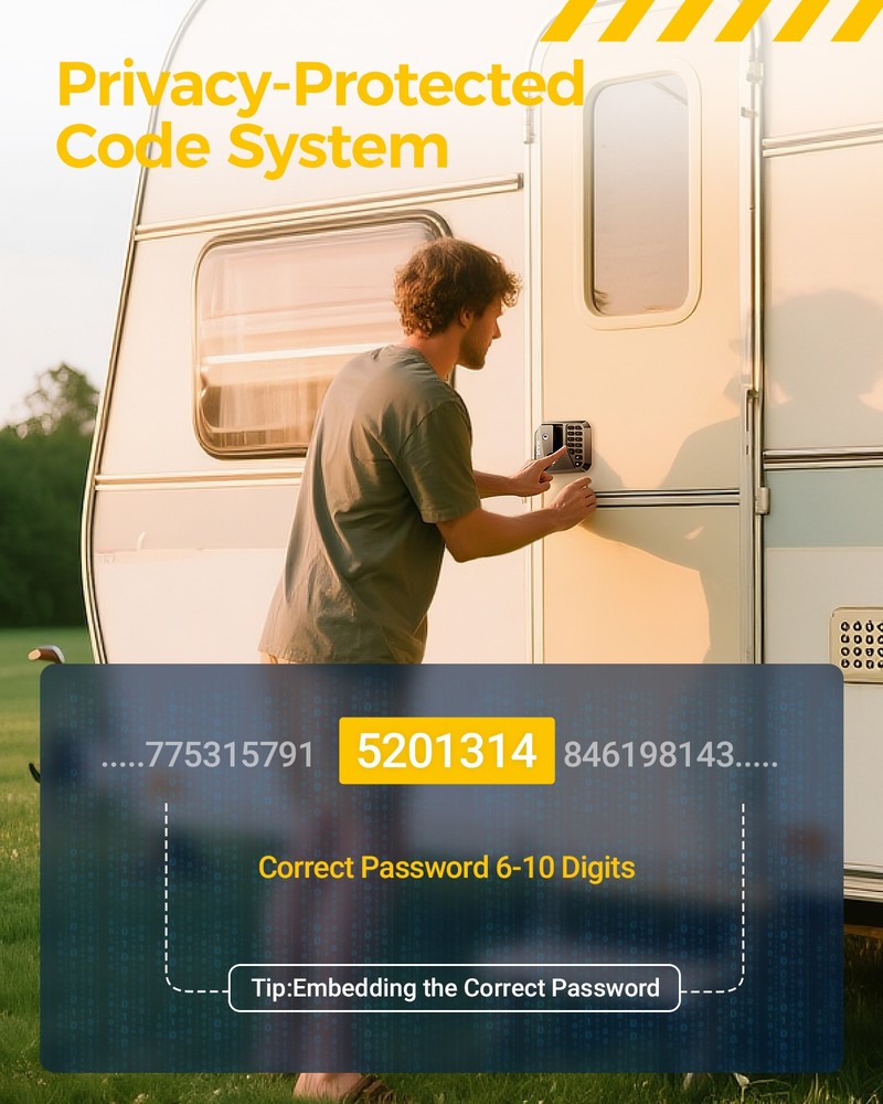 KYX RV Door Lock Keyless Entry with Remote & Password