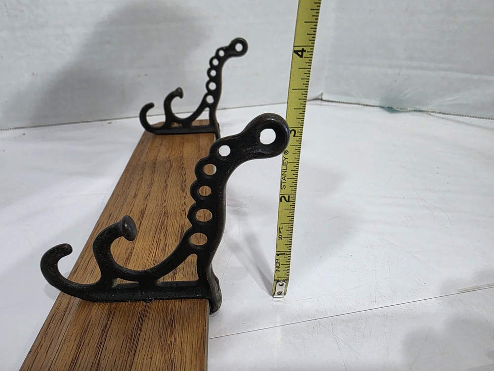 4 Cast Iron Coat Hooks Vintage