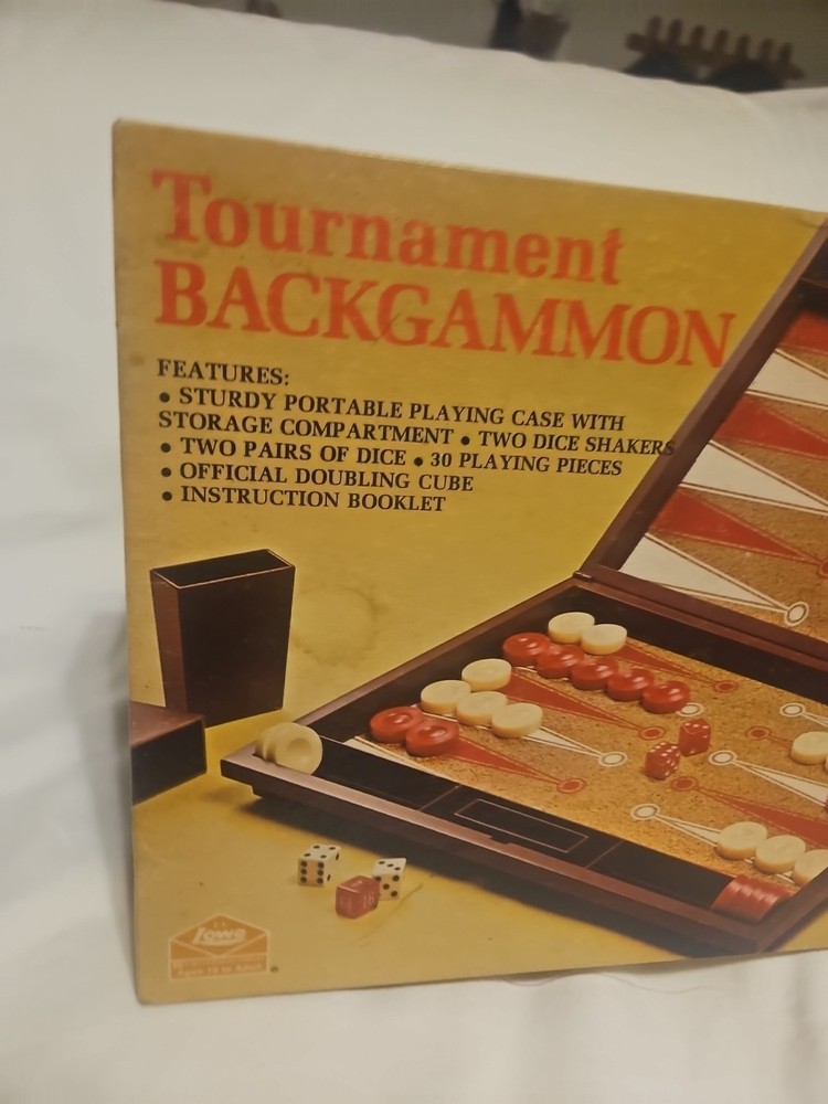 E.S. Lowe/Milton Bradley Tournament Backgammon Set Game, E4314