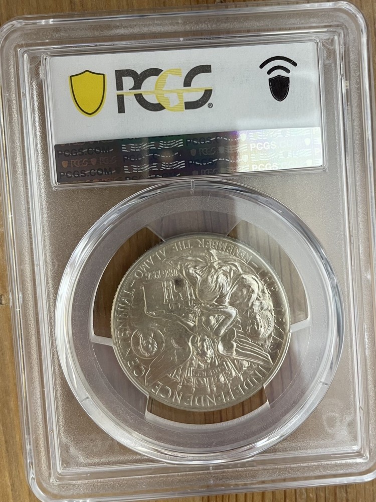 1938 D Texas Commemorative Silver Half Dollar PCGS MS64 Gold Shield