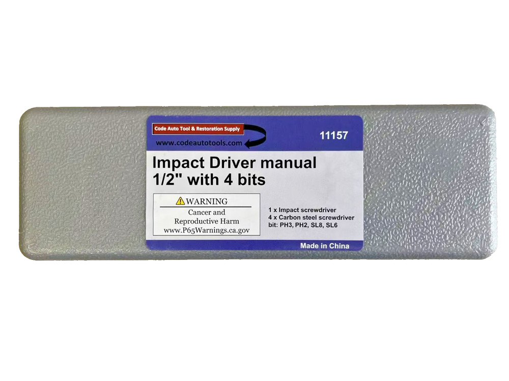 1/2" Manual Impact Drive w/ 4 Bits