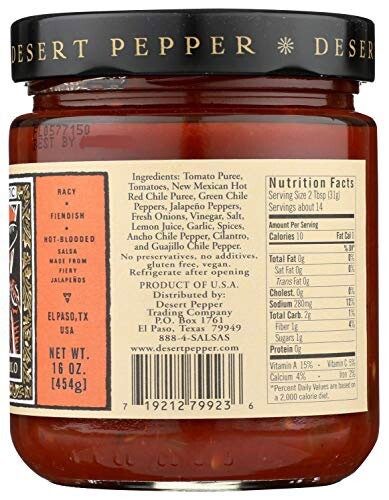 Desert Pepper Salsa Diablo - Hot - 16 oz