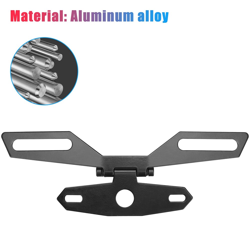 Motorcycle License Plate Holder, Folding, Adjustable Tail Light Bracket