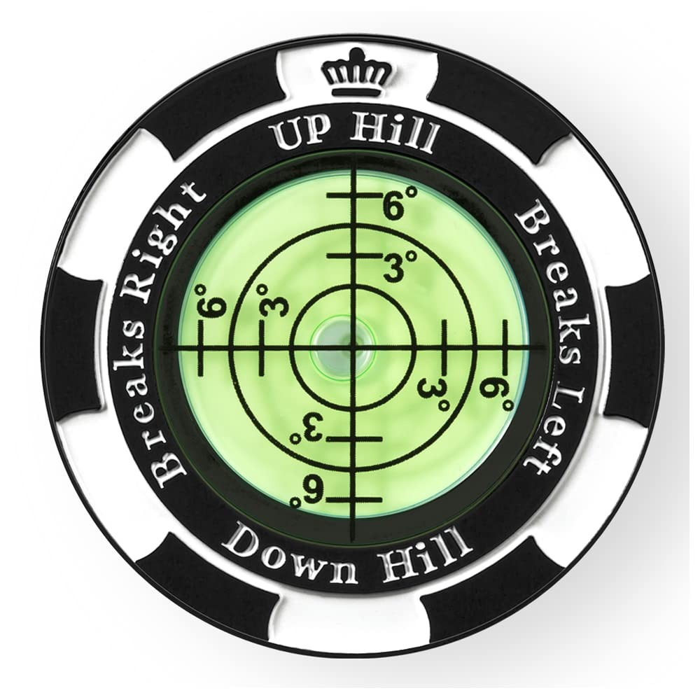 SlopeMaster ProGreen Reader - Golf Ball Marker with High Precision Black