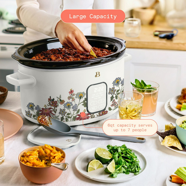 Beautiful 6 Qt Programmable Slow Cooker by Drew Barrymore, Multiple Colors