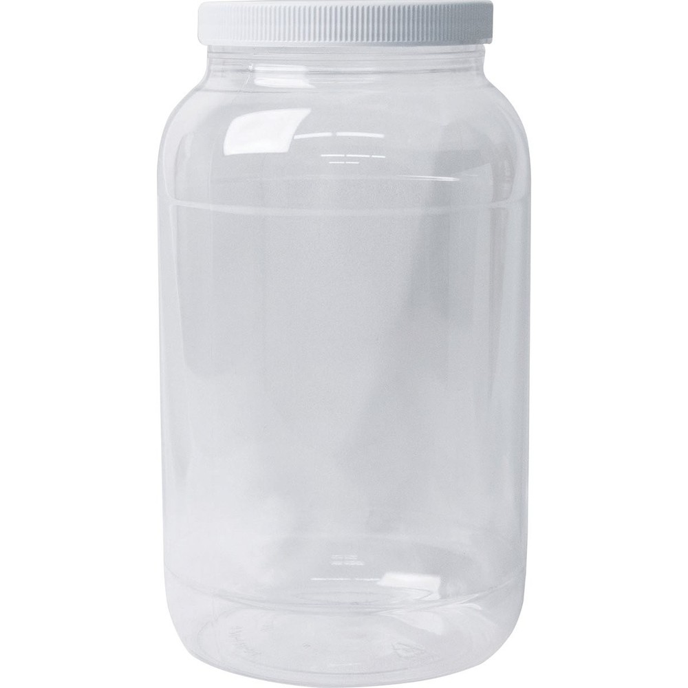 Empty Wide Mouth Gallon Plastic Jug-Clear