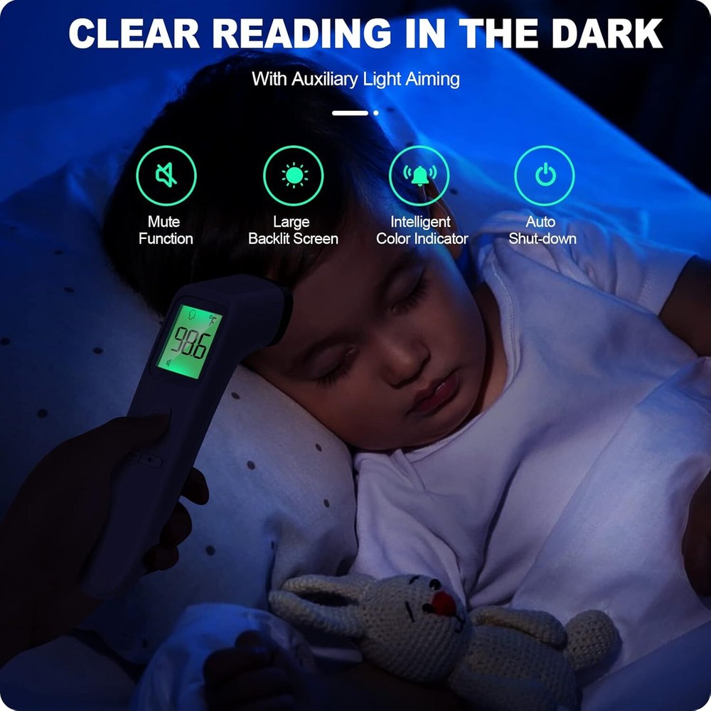 No-Touch Thermometer – Digital Forehead & Object Mode, FSA/HSA Eligible