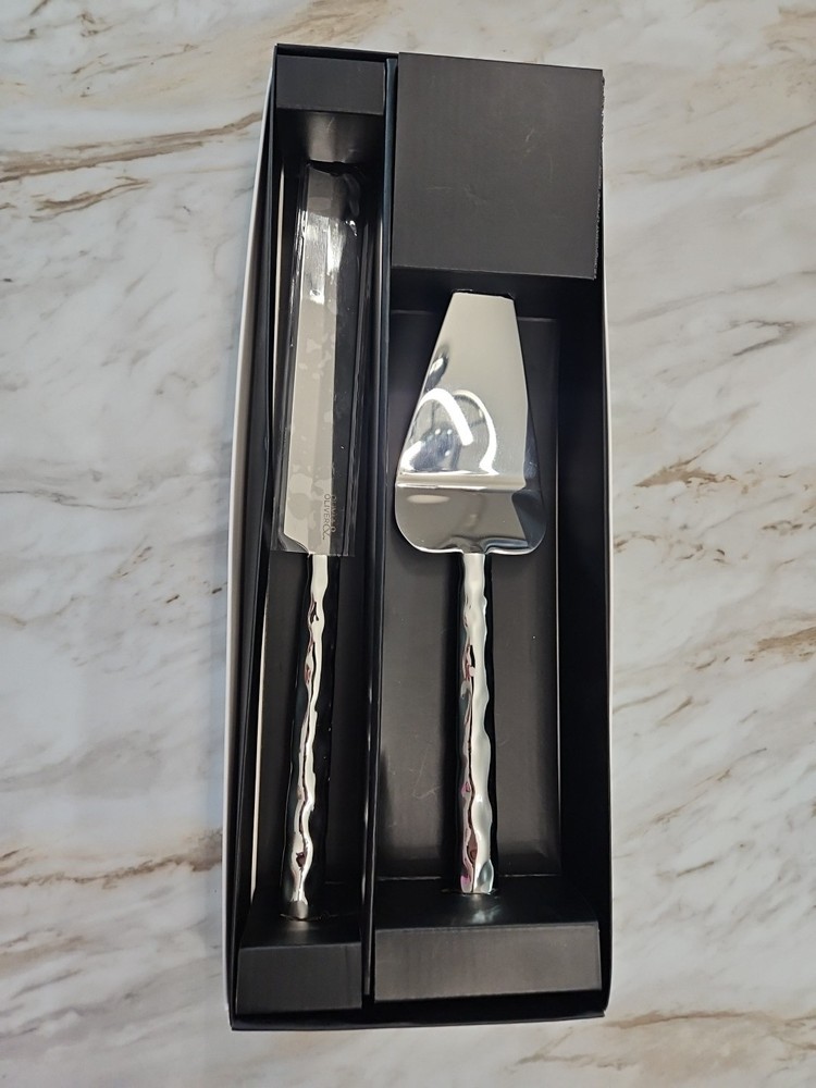 Olivia & Oliver 2PC Cake Server Set Polished Silver Finish WEDDING EVENT