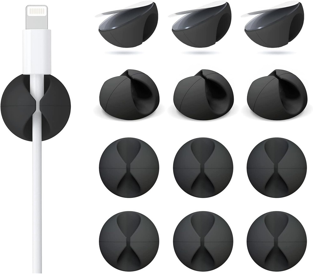 Cable Clips,  Cord Organizer Holder Adhesive Cable Manament Charr