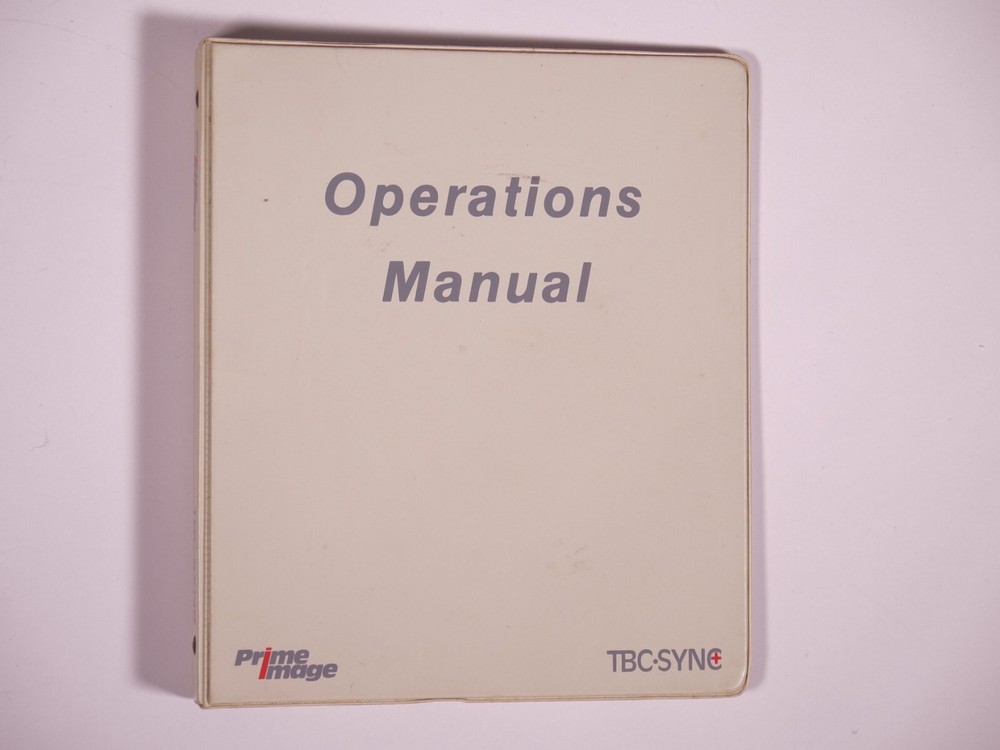 Prime Image TBC Sync+ Time Base Corrector Original OEM Manual