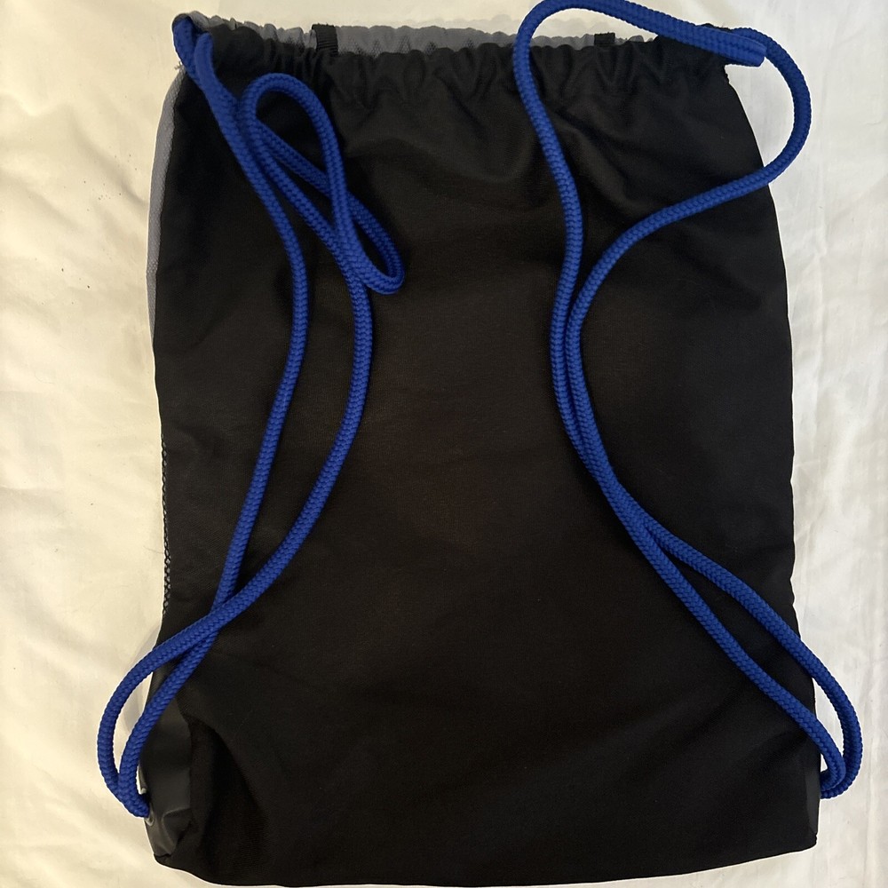 Adidas Backpack Gray Black Drawstring Soccer Ball Bag Workout Gear Practice
