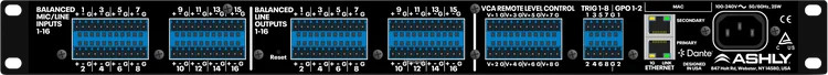 Ashly AQZ32 16 x 16 DSP Matrix Processor with Dante