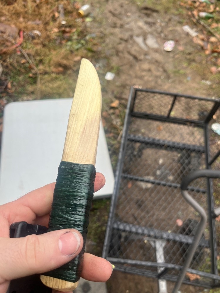 puukko sized training knife with tek lok for combatives practice