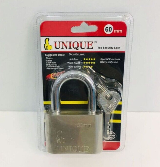 60mm Anti-crash Armored Lock With Solid Keys Maximum Security