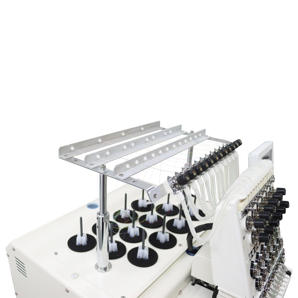 12 Needle Single Head Auto Embroidery Machine Computerized Sewing 110-220V