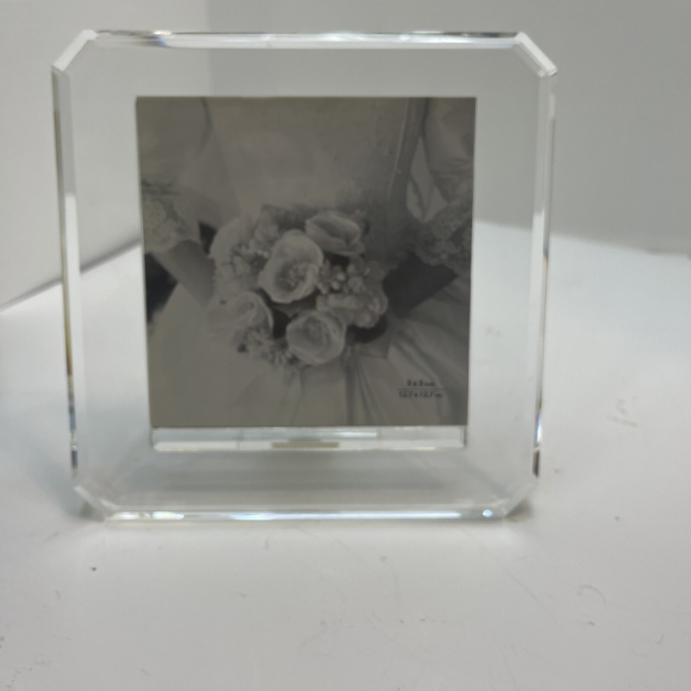 Glass Square Picture Frame Holds 5 x 5"
