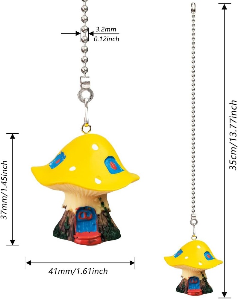 12inches Ceiling Fan Pull Chain Kids Chains Yellow